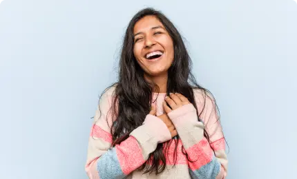 Woman smiling